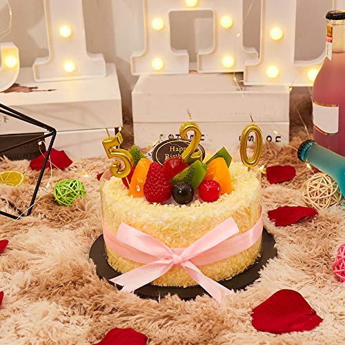 10 Pieces Birthday Candles Cake Numeral Candles Number 0-9 Glitt