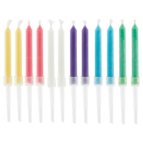 Birthday Candles Birthday Cake Colorful Candles Colored Flames C