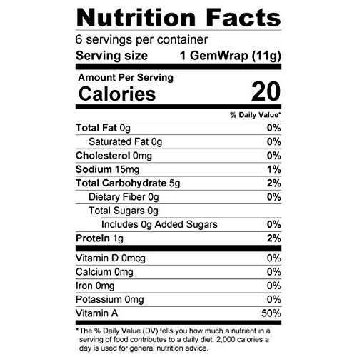 Gemwraps Carrot Sandwich Wraps 6-Sheets