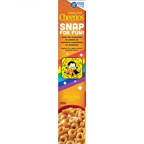 Honey Nut Cheerios, Cereal with Oats, Gluten Free, 19.5 oz