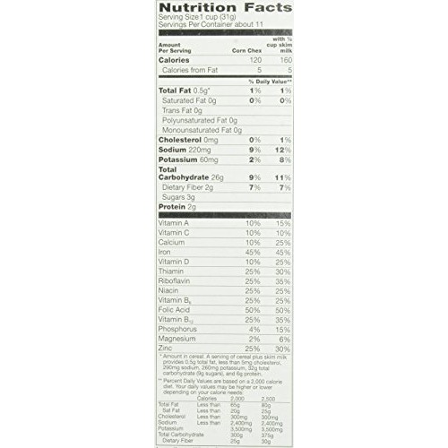 Corn Chex Cereal, Gluten-Free Cereal, 12 Oz