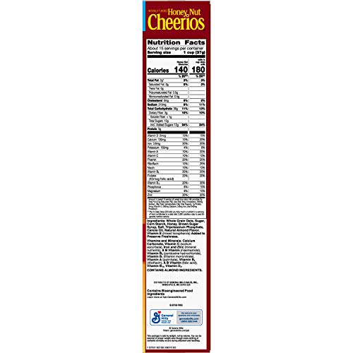 Honey Nut Cheerios, Gluten Free Cereal With Oats, 19.5 Oz