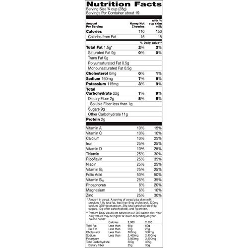 Honey Nut Cheerios, Gluten Free Cereal With Oats, 19.5 Oz