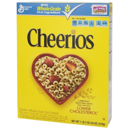 Cheerios, Gluten Free, Cereal With Whole Grain Oats, 18 Oz