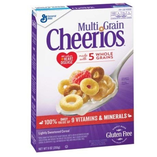 General Mills Multi Grain Cheerios Gluten Free 9 Oz. Pack Of 3.
