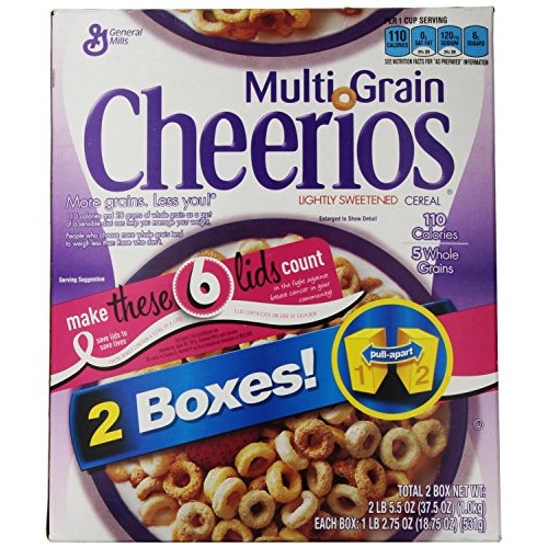 General Mills Multigrain Cheerios Cereal, Lightly Sweetened, 37.