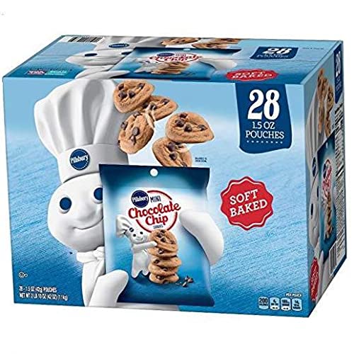 Pillsbury Soft Baked Mini Chocolate Chip Cookies, 1.5 Ounce 28