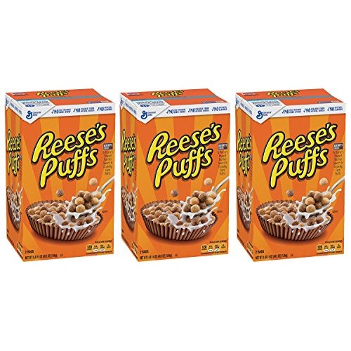 Reeses Puffs, Peanut Butter Cereal, 49.5 Ounce Pack Of 3