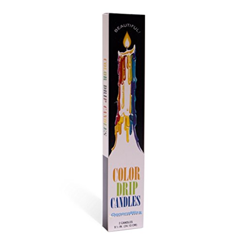 Color Drip Candles, 3-Pack 6 Candles Total