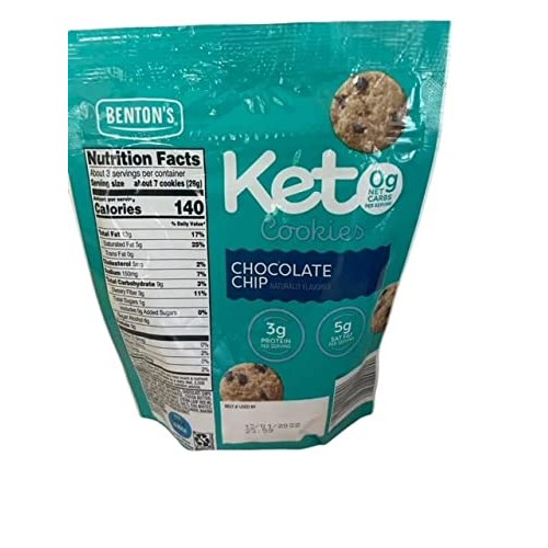 3 Oz Bentons Keto Chocolate Chip Cookies & 3 Oz Bentons Snickerd...