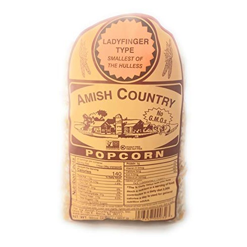 Amish Ladyfinger Style Popcorn, Butter Flavored Oil, &Amp; Salt Bund