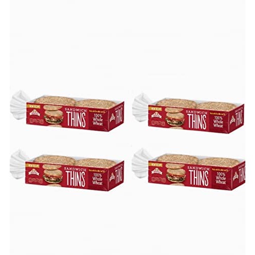 Arnold 100% Whole Wheat Sandwich Thins Pack Of 4 6 Rolls, 12 O...