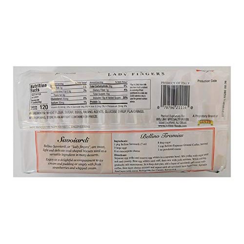 Bellino Savoiardi Lady Fingers For Tiramisu Italian Biscuits, 7
