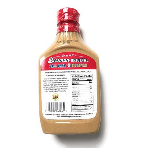 Bertman Ball Park Mustard – 2 16 oz Bottles of Original Bertmans...