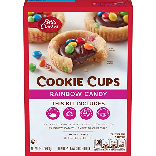 Betty Crocker Cookie Cups Kit Bundle, Lot Of 2- 1 Rainbow Cand