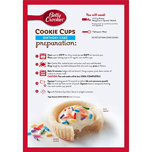 Betty Crocker Cookie Cups Kit Bundle, Lot Of 2- 1 Rainbow Cand