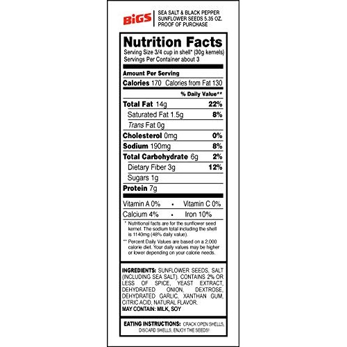 Bigs Cracked Pepper Sunflower Seeds, 5.35-Ounce Bag Pack Of 3