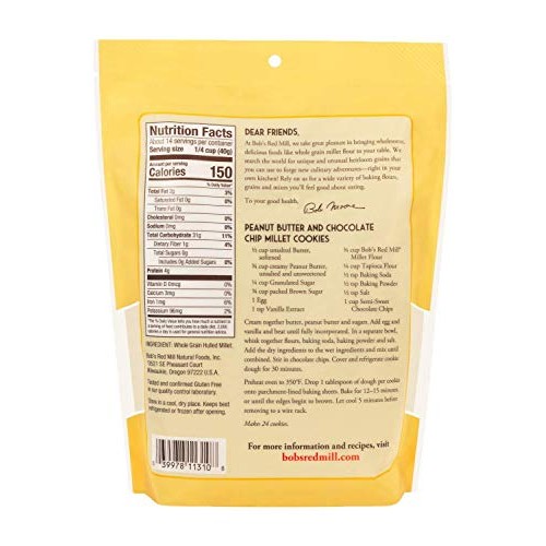 Bobs Red Mill Millet Flour | Gluten Free Whole Grain Flour | 20