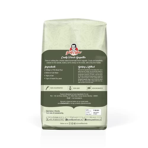 Buffo Farine De Ble T65 Bread Flour, 4 LBS (1.8kg) - Unbleached ...