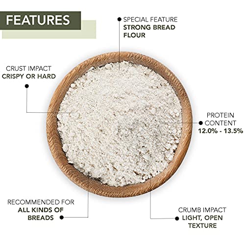 Buffo Farine De Ble T65 Bread Flour, 4 LBS (1.8kg) - Unbleached ...