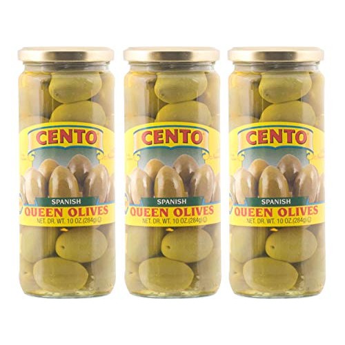 Cento Spanish Queen Olives, 10 Ounce Pack Of 3