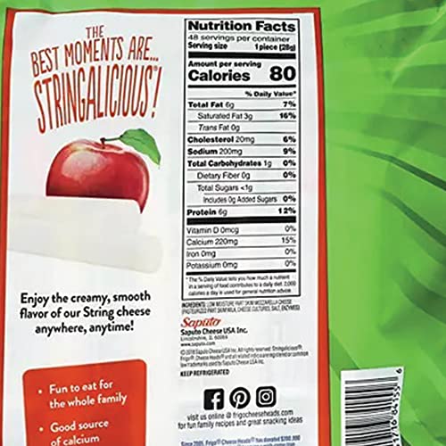 Cheese Heads Frigo String Cheese 1 OZ x 48 Comes with a NESTIVA ...