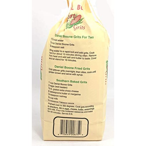 Daniel Boone Fresh Stone Course Ground White Corn Grits 2 - 2 Lb