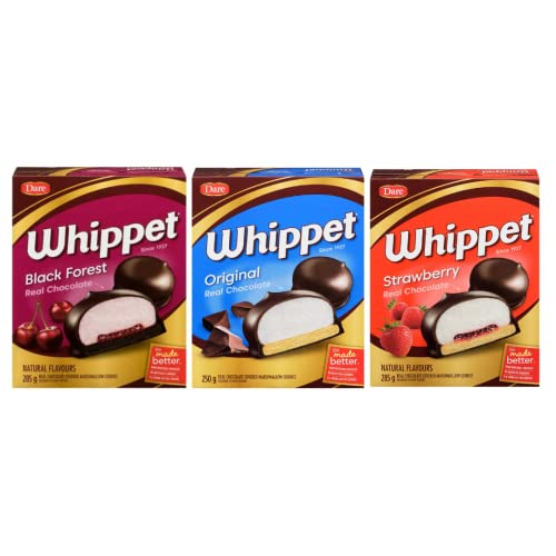 Dare Whippet Marshmallow Cookies, Black Forest, Original and Str...