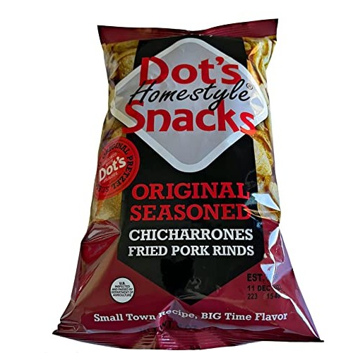 Dots Homestyle Snacks Original Seasoned Chicharrones Fried Pork...
