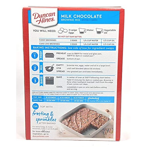 Duncan Hines Milk Chocolate Brownie Mix Thick &Amp; Fudgy 3 - 18 Oz