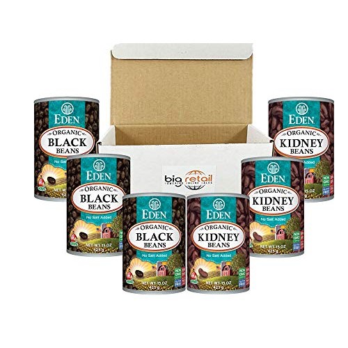Eden Organic Black Soy Beans - Dark Red Kidney Canned Beans No S