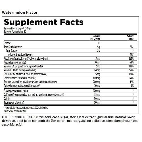Energy Fizz Sticks Watermelon Flavor