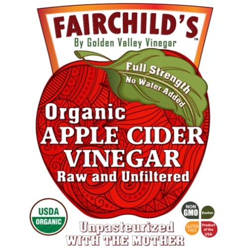 Fairchilds Organic Raw & Unfiltered Apple Cider Vinegar, 32 FZ ...
