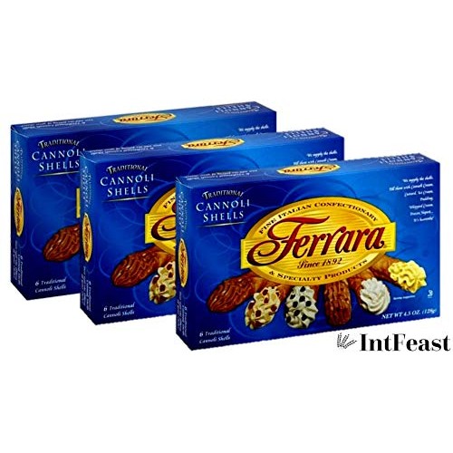 Ferrara - Cannoli Shells, 4.5 Oz. Boxes Pack Of 3 Bundled With