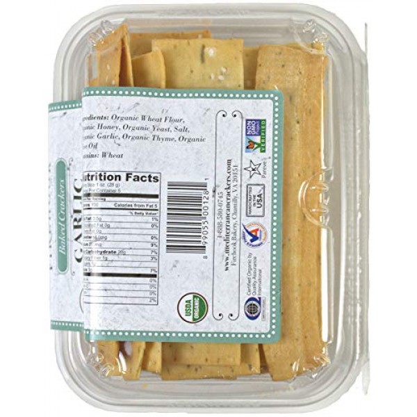Firehook, Garlic Thyme Mediterranean Crackers 4 Pack