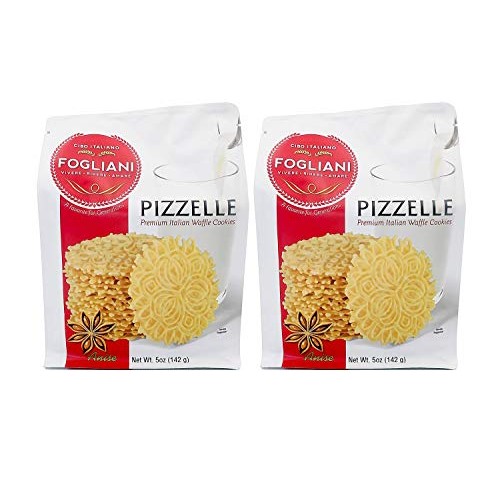 Fogliani Anise Pizzelle Premium Italian Waffle Cookies 5 Ounce