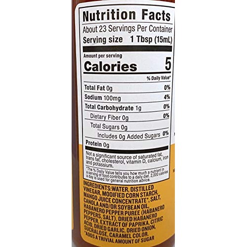 G Hughes Sugar Free Mango Habanero And Sweet Honey Wing Sauce Bu