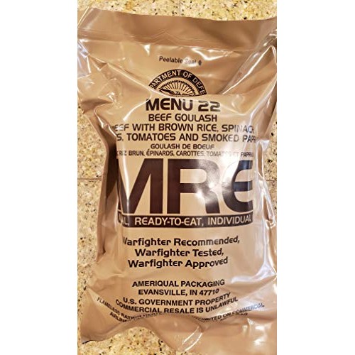 Genuine Military Mre Meal With Inspection Date 2022 Or Newer Be