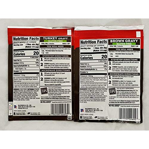 Gluten Free Gravy Mix Bundle: Contains 2 Mccormick Gluten Free T