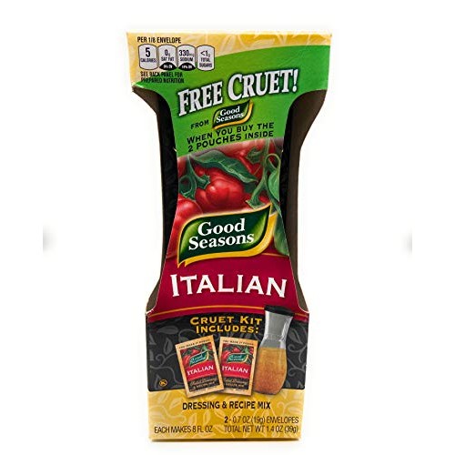 Good Seasons Italian Salad Dressing &Amp; Recipe Kit Cruet 2 Count W