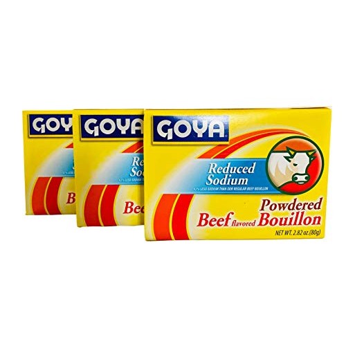 Goya Reduced Sodium Beef Flavored Powdered Bouillon 3 Pack