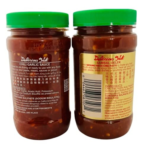 Huy Fong Sampler Bundle with 1 Chili Garlic Sauce and 1 Sambal O...