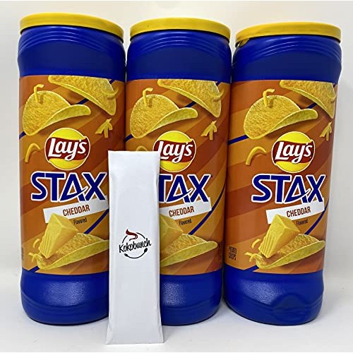 Lays Stax Chips Potato Crisp Cheddar Snack Pack Chip Flavors Bun
