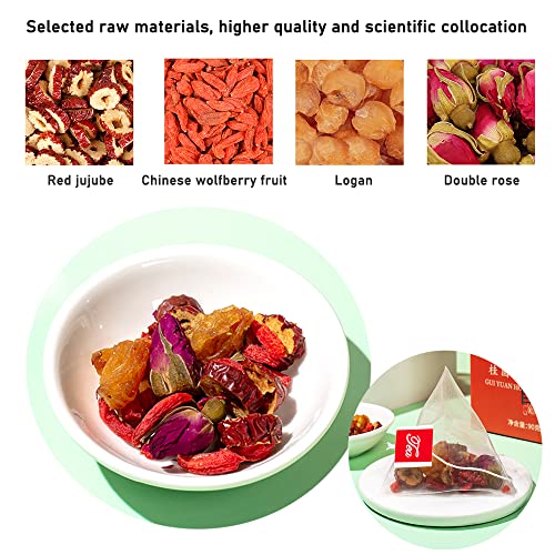 Longan Red date Chinese wolfberry Double rose Tea 2 Boxes180g,3...