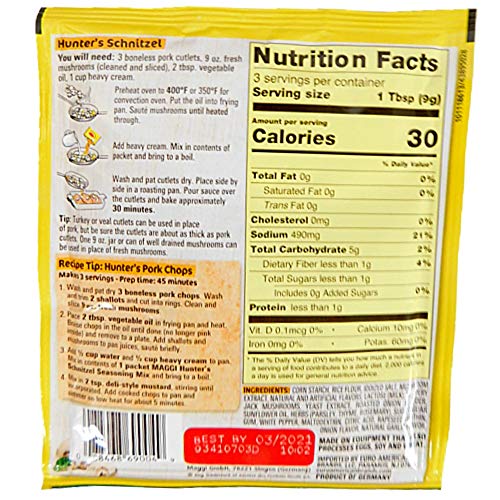 Maggi Fix &Amp; Frisch Seasoning Mix- Hunters Schnitzel In Creamy M