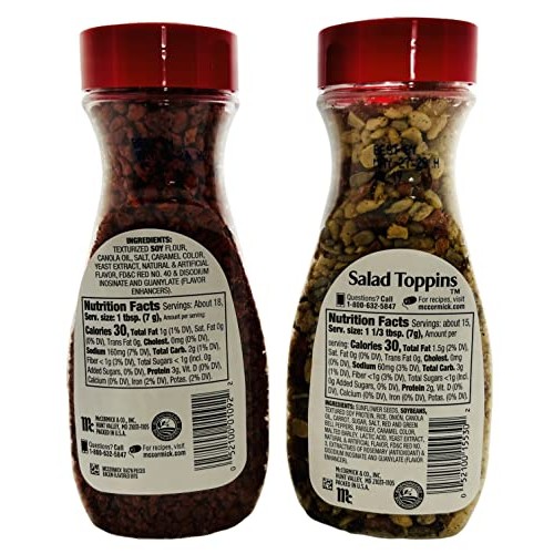McCormick Crunchy Salad Toppings and Bacon Flavored Chips Bundle...