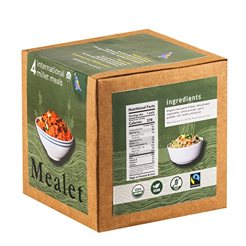 Mealet: 4 Organic International Millet Meals. High Protein, Plan