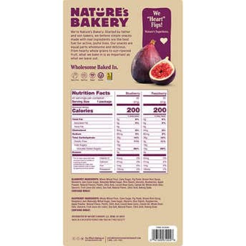 Natures Bakery Fig Bar 40 Pack/ 5 Lbs