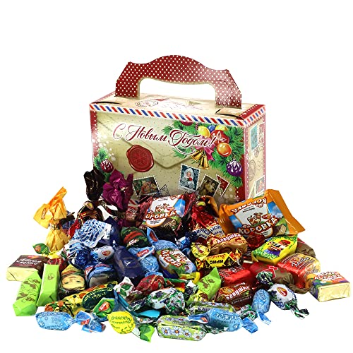 New Year & Christmas Cardboard Gift Box - Parcel - Eastern Europ...