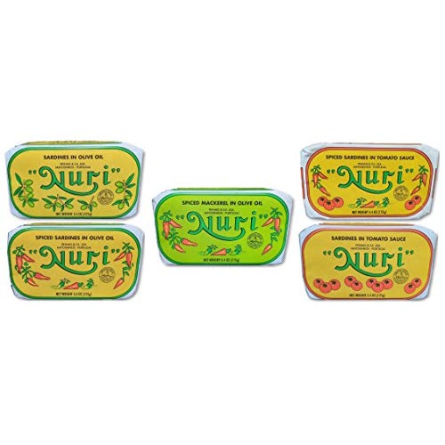 Nuri Portuguese Sardines &Amp; Mackerel Variety Pack | 5 Pack Bundle